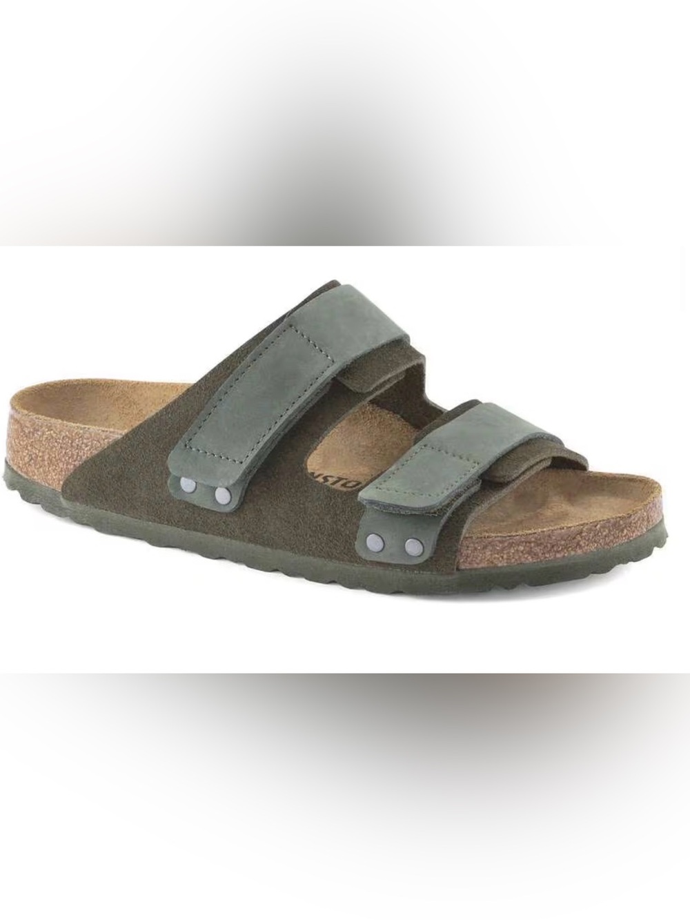 Birkenstock Uji Nubuck Men’s Thyme Green Nubuck Suede Leather Sandals(9)
